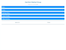 Tablet Screenshot of hamiltonmedicalgroup.co.uk
